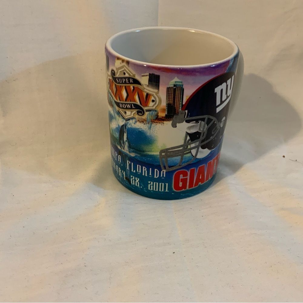 NFL Super Bowl XXXV 35 NY Giants VS Baltimore Ravens Collectors Coffee Mug K3